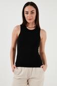 Fashion Friends Slim Fit Halter Yaka Fitilli Bayan Atlet 25Y0479K1 SİYAH