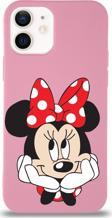 Printify Iphone 12 Mini Lansman Uyumlu Kılıf Minnie Mouse Tasarımlı Altı Kapalı Içi Kadife Kaplı Kapak