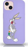 Printify Iphone 13 Uyumlu Lansman Kılıf Bugs Bunny Tasarımlı Altı Kapalı Içi Kadife Kaplı Kapak