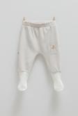 CUTE BEAR ÇORAPLI BEBEK PANTOLON - CARAMELL  - APE1464 - Gri - 3 - 6 Ay - APE1464-Gri-3 - 6 Ay Gri