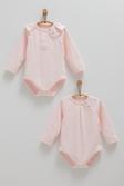 CUTE RABBIT OMUZ DETAYLI İKİLİ ÇITÇITLI BODY - CARAMELL  - BK1483 - Pembe - 12 - 18 Ay - BK1483-Pembe-12 - 18 Ay Pembe