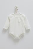 TINY LACE KALP DETAYLI ÇITÇITLI BODY  - CARAMELL  - BK1913 - Ekru - 3 - 6 Ay - BK1913-Ekru-3 - 6 Ay Ekru