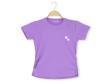 YANLARI BÜZGÜLÜ KALP BASKILI 36/1 KOMPAK KIZ TSHİRT Lila