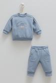 ANIMALS WORLD HELLO BASKILI ALT ÜST TAKIM - CARAMELL  - TKE2094 - İndigo - 6 - 9 Ay - TKE2094-İndigo-6 - 9 Ay İndigo