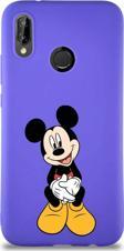 Printify Huawei P20 Lite Soft Premier Kapak Mickey Mouse-A Tasarımlı Silikon Kılıf - Mor