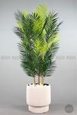 Biçiçek Yapay Areka Palmiyesi 6 Gövde Gala Saksıda Yoğun Yapraklı