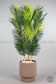 Biçiçek Yapay Areka Palmiyesi 6 Gövde Gala Saksıda Yoğun Yapraklı