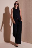 Lela Wide Leg Yüksek Bel Geniş Paça Palazzo Bayan Pantolon 65271262 SİYAH