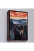 Ahşap Çerçeveli Edvard Munch - Çaresizlik Tablosu - Despair-8108
