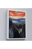 Ahşap Çerçeveli Edvard Munch - Çaresizlik Tablosu - Despair-8108