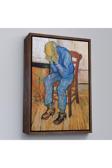 Ahşap Çerçeveli Acı Çeken Yaşlı Adam Sonsuzluğun Eşiğinde Tablosu - Vincent Van Gogh-7442