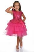 Mnk Baby&Kids Pul Payet Tütü Parti Elbisesi 0275 Fuşya