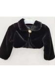 Mnk Baby&Kids Pelüş Uzun Kol Kız Çocuk Bolerosu M00681 Siyah