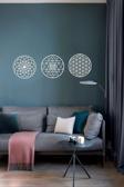 Numa Concept Yaşam Çiçeği 3'Lü Tablo Beyaz Ahşap Mdf Duvar Dekorasyon 30X30 Cm