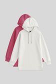 Oversize Kapüşonlu 2li Paket Ekru-Yaban Gülü Kadın Tunik Sweatshirt - 97242