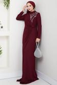 Eylül Tesettür Abiye Bordo