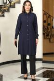 Asrın Tunik Pantolon İkili Tesettür Takım Lacivert