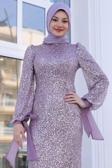 Şimal Tesettür Abiye Lavanta