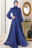 Bahar Tesettür Abiye Lacivert