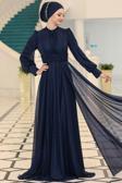Kübra Tesettür Abiye Lacivert