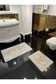 Brillant At Desen Horse Desenli 2'Li Kaymaz Taban Banyo Paspas Takımı (60X100 - 60X50) Gold Altın