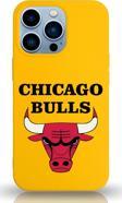 Printify Iphone 13 Pro Max Uyumlu Lansman Kılıf Chicago Bulls Tasarımlı Altı Kapalı Içi Kadife Kaplı Kapak