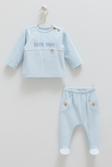 GOOD BABY OMUZ DÜĞMELİ ALT ÜST TAKIM - CARAMELL  - TKE1836 - Mavi - 1 - 3 Ay - TKE1836-Mavi-1 - 3 Ay Mavi