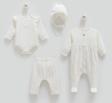 TINY LACE 4LÜ TAKIM - CARAMELL  - ZK1912 - Ekru - 1 - 3 Ay - ZK1912-Ekru-1 - 3 Ay Ekru