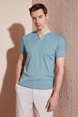 Buratti Pamuklu V Yaka Slim Fit Erkek T Shirt 5902122 AÇIK MAVİ