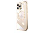 iPhone 14 Pro Uyumlu Wireless Şarj Özellikli Sert PC KHYR Riksos Magsafe Kılıf-Gold