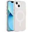 iPhone 15 Uyumlu KHYR Magsafe Şarj Özellikli Buzlu Transparan C-Pro Sert Kılıf-Renksiz