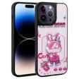 iPhone 14 Pro Max Kılıf Parlayan Kabartmalı İkonik Figürlü KHYR Amas Silikon Kapak - Beyaz
