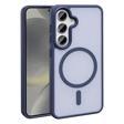 Galaxy S25 Plus Kılıf Magsafe Şarj Özellikli Mat Arka Yüzey KHYR Sio Kapak - Lacivert