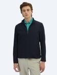 Lacivert Regular Fit Gizli Kapüşon Casual Dokuma Çift Taraflı Mont