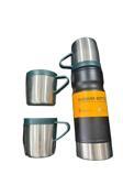 Thermohis6158 Çelik Termos 3 Bardaklı Set