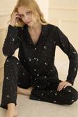 Kadın Pijama Takımı Uzun Kol Önden Düğmeli