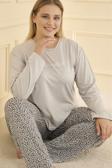 Kadın Pijama Takımı Büyük Beden & Battal Uzun Kol
