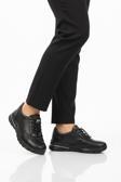 Siyah Hakiki Deri Anatomik Kadın Casual Ayakkabı PLV020 Z