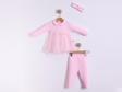 BANDANALI TÜLLÜ BEBE YAKA PENYE ALT ÜST TAKIM  - Pembe - 9 Ay - FND41149-Pembe-9 Ay Pembe