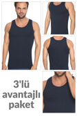 3 lü Erkek %100 Pamuklu Süprem Atlet 114