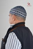 Kırçıllı Triko Örme Hacı Takkesi Standart Beden