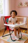 EXENT 2–6 Yaş, Katlanabilir Çocuk Sandalyesi ve Masası Tak-Çıkar Masa-Baby Dinazor-KIRMIZI