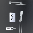 Duxxa Pera Kare Termostatik Ankastre Duş Seti Krom D.052