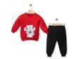 KOALA BASKILI ÜÇ İPLİK ŞARDONLU ALT ÜST TAKIM - MYS5159-Kırmızı-6 Ay KIRMIZI