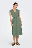 JDY Kadın Jdydıvya Belden Bağlamalı Midi Elbise 15350728 Yeşil