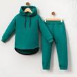 KAPÜŞONLU BİYELİ ÜÇ İPLİK ŞARDONLU ALT ÜST TAKIM - BP-1612-Yeşil-2 Yaş Yeşil
