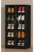 Alpar 1 Adet 6 Katlı Modüler Ayakkabılık Lüks Ayakkabı Kutusu Seti Dolabı Katlanır İstiflenebilir Siyah