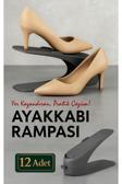 Alpar 12 Adet Antrasit Ayakkabı Rampası Yer Tasarrufu Kokusuz Modern Ayakkabı Organizeri Ayakkabı Standı