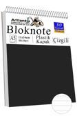 Telli Masaüstü Not Defteri Çizgili A5 Orta Boy 1 Adet Masa Üstü Plastik Kapaklı Spiralli Bloknot Blocknote 80 Yaprak