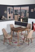 Kaktüs Avm 4 Kişilik Sabit Masa Sandalye Takımı Mutfak Masası 70X110